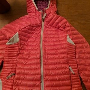 Eddie Bauer orange down-filled girls jacket. 10yrs